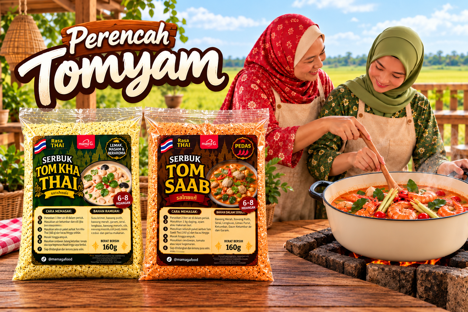 Serbuk Tom Kha dan Tom Saab Mama G